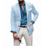 Linen Summer Blazer  Classic Ivory Two-Button Design - Product detail 12