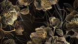 Black and gold art deco floral design file showing intricate pattern details