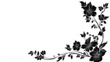 Black and white floral pattern design file showing detailed botanical elements and contrast