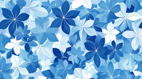Blue petal wallpaper design file showing detailed flower pattern and gradient effects