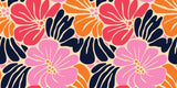 Floral wallpaper design file showing detailed pink and navy pattern on beige background