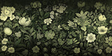 Botanical garden wallpaper design file showing intricate floral pattern on dark background