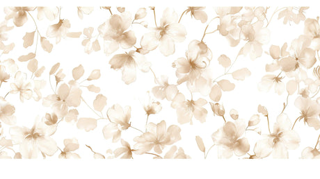 Beige watercolor floral wallpaper design file showing delicate bloom pattern