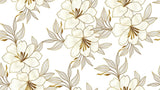Gold and White Lily Wallpaper design file showing intricate flower pattern and details