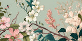 Cherry Blossom wallpaper design file showing detailed butterflies and flowers pattern