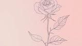 Line Art Rose Wallpaper design file showing elegant pink rose pattern on light background