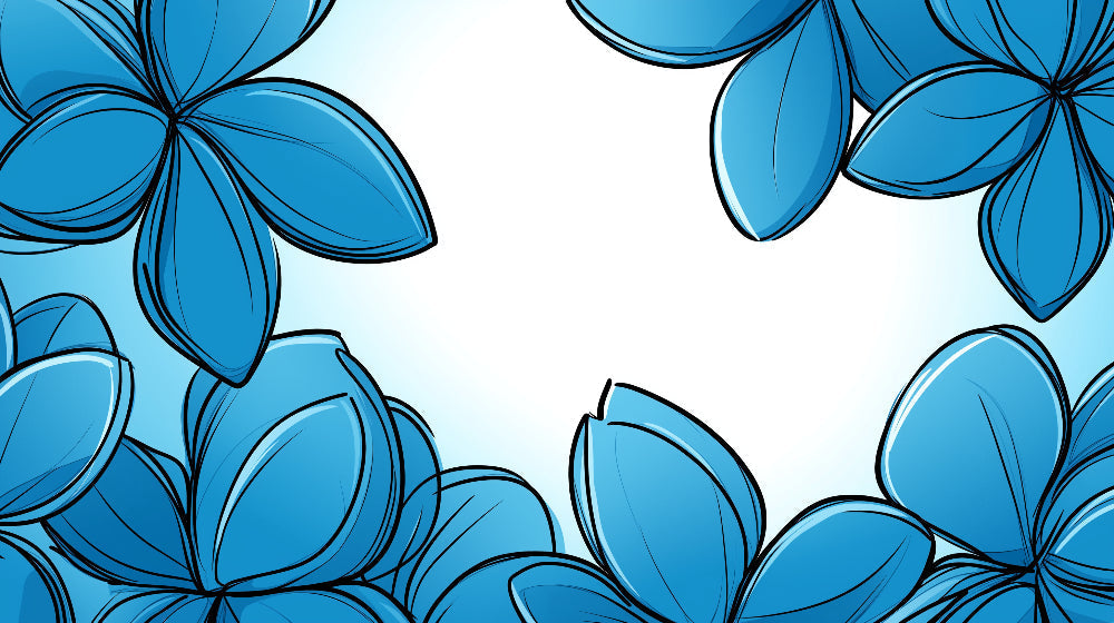 Blue petal wallpaper design file showing the intricate pattern and rich azure color palette