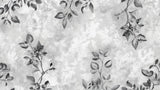 Monochrome grey leaves design file showing intricate botanical pattern details