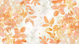 Peach and gold leaf wallpaper design file showing intricate botanical pattern details