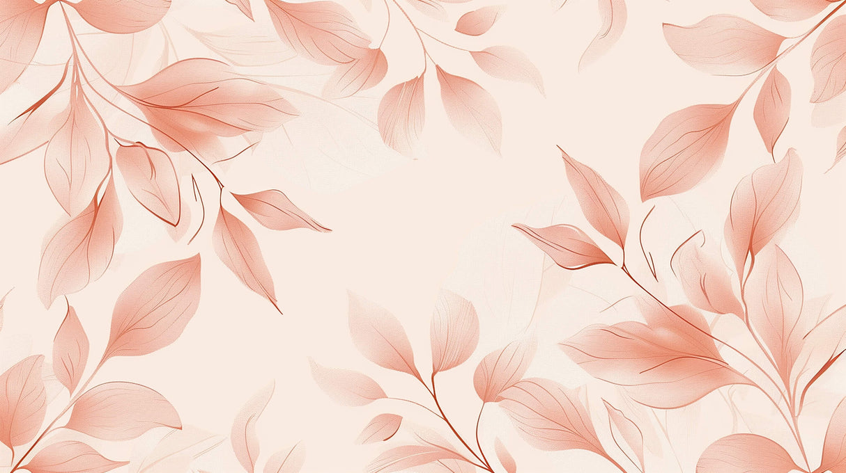 Soft pink leaves pattern design file showing intricate botanical details