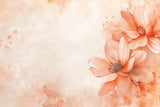 Watercolor floral design file showing detailed terracotta bloom pattern
