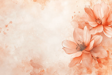 Watercolor floral design file showing detailed terracotta bloom pattern