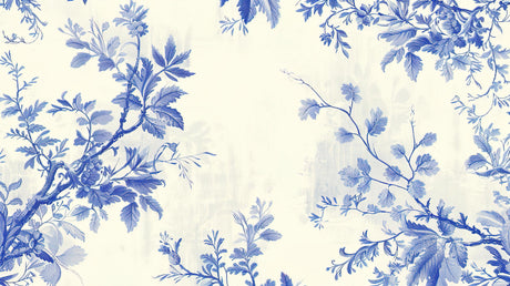 Design file of blue floral pattern showing intricate botanical details and color depth