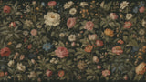 Vintage botanical garden wallpaper design file showing detailed dark floral pattern