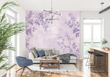 Vintage botanical wallpaper creating a peaceful bedroom sanctuary