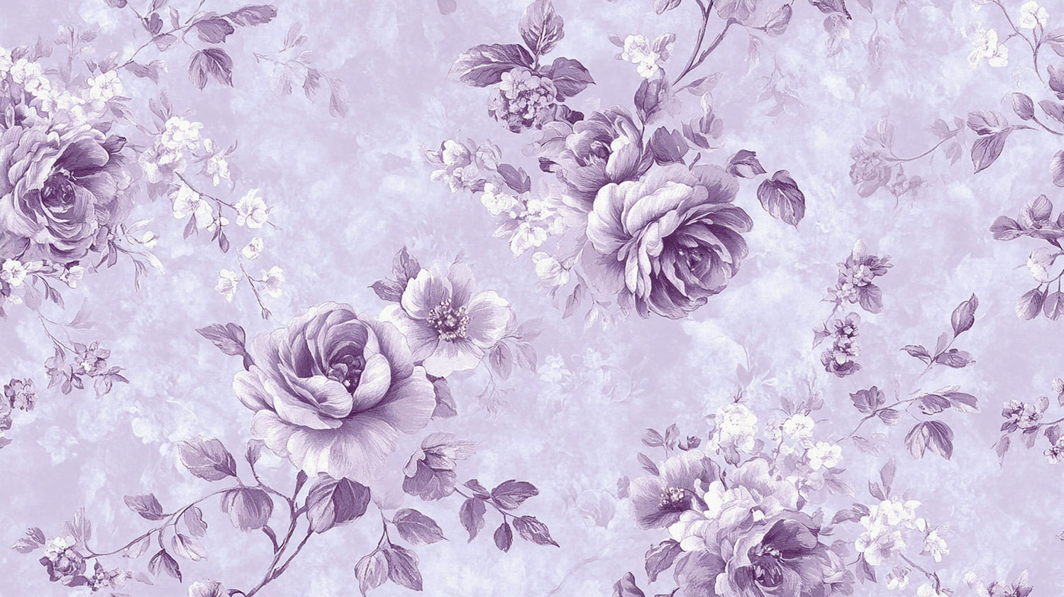 Vintage purple roses wallpaper design file showing intricate floral pattern detail