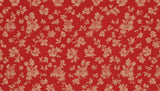Detailed design file of red and beige vintage floral pattern showing intricate botanical elements