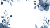 Watercolor blue flowers pattern design file showing delicate botanical details and soft color transitions