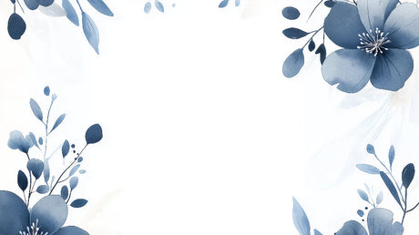 Watercolor blue flowers pattern design file showing delicate botanical details and soft color transitions