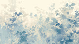 Floral Mural Wallpaper | Watercolor Blue Eucalyptus Design