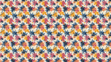 Watercolor floral wallpaper design file showing navy and coral blooms pattern