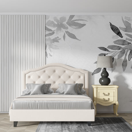 Grey floral wallpaper creating a serene atmosphere in a modern living room with natural light