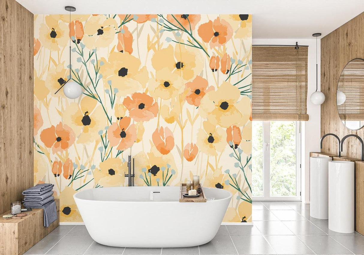 Poppy Wallpaper Design making statement in dining room