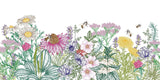 Wildflower Garden Wallpaper design file showing detailed flowers and bees pattern