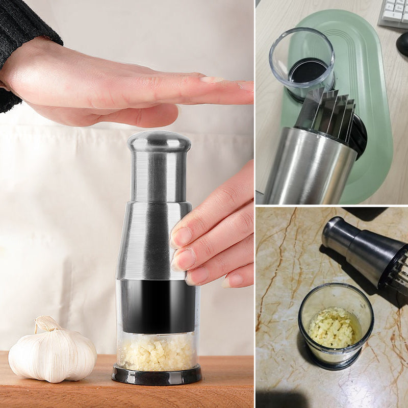 Stainless Steel Garlic Press  Quick Crush Manual Kitchen Tool - Product detail 6