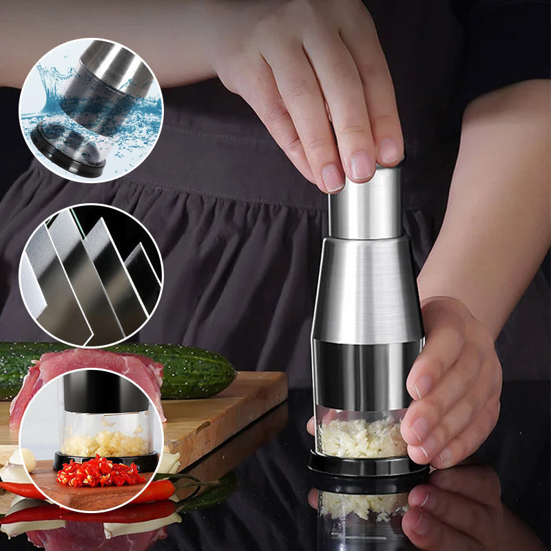Stainless Steel Garlic Press  Quick Crush Manual Kitchen Tool - Product detail 5