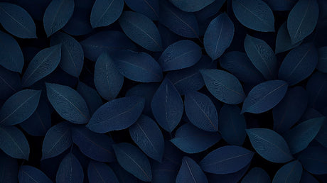 Deep blue elegant leaves pattern design file showing intricate botanical details and rich navy tones