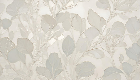 High-resolution design file showing detailed leaf pattern in soft beige and grey tones