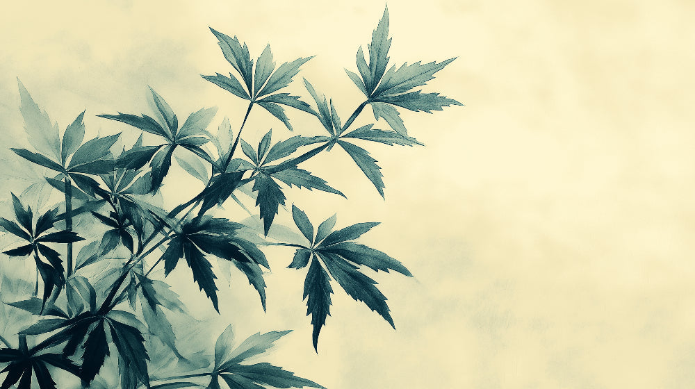 Japanese maple leaves design file showing detailed teal foliage pattern