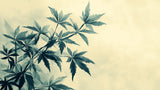 Japanese maple leaves design file showing detailed teal foliage pattern