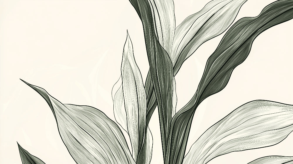 Green leaf wallpaper design file showing detailed botanical pattern with soft sage tones