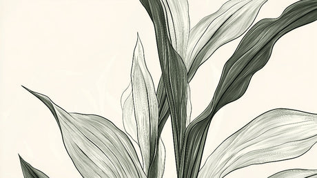 Green leaf wallpaper design file showing detailed botanical pattern with soft sage tones