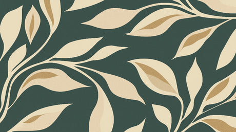 Elegant leaf pattern design file showing detailed beige and green foliage motifs