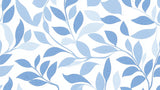 Modern blue leaves wallpaper design file showing detailed pattern and true colors