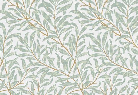 Delicate sage green botanical pattern design file showing intricate leaf details and texture