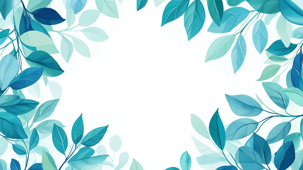 Turquoise botanical wallpaper creating a fresh, airy feel in a modern living room with natural light