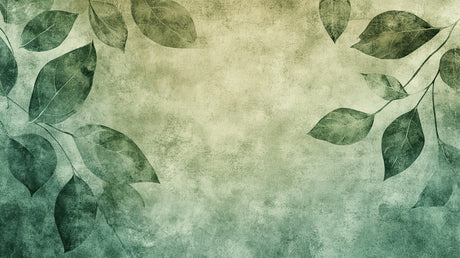 Green botanical leaves design file showing intricate vintage pattern detail