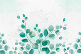 Watercolor eucalyptus wallpaper design file showing detailed leaf pattern and texture