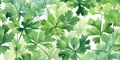 Watercolor green leaves design file showing intricate botanical pattern detail