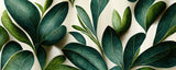 Watercolor green leaves design file showing intricate botanical pattern detail