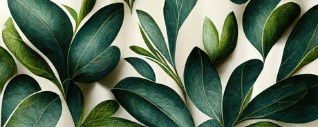Watercolor green leaves design file showing intricate botanical pattern detail