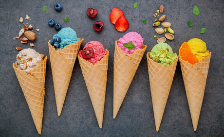 Ice cream cones design file showing detailed pattern on grey background