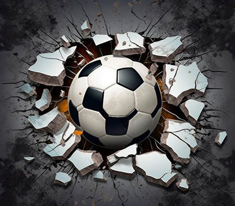 Football mural wallpaper design file showing detailed 3D graffiti pattern