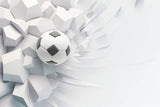 3D Football wallpaper design file showing detailed breaking wall pattern and textures