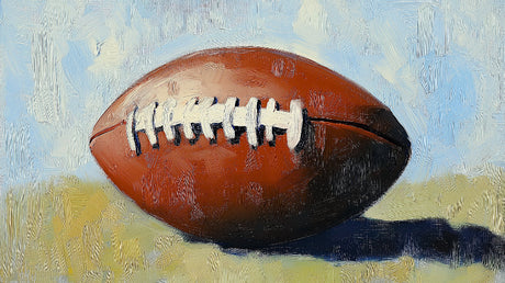 Football wallpaper design file showing detailed oil painting texture and artistic composition