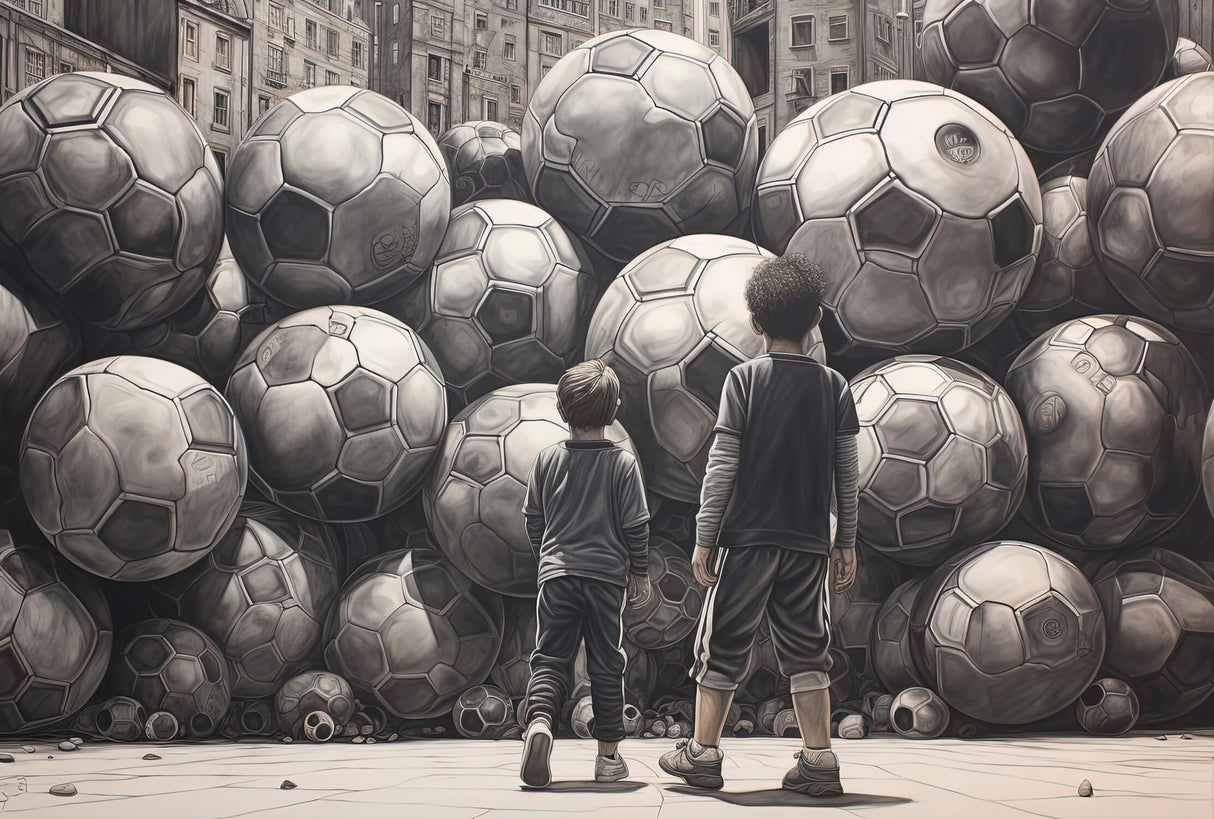 Soccer ball optical illusion wallpaper design file showing detailed pattern and textures